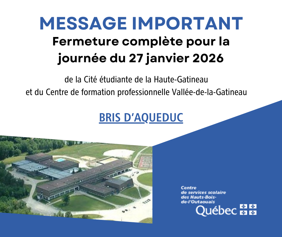 Fermeture complète – Mardi 27 janvier 2026