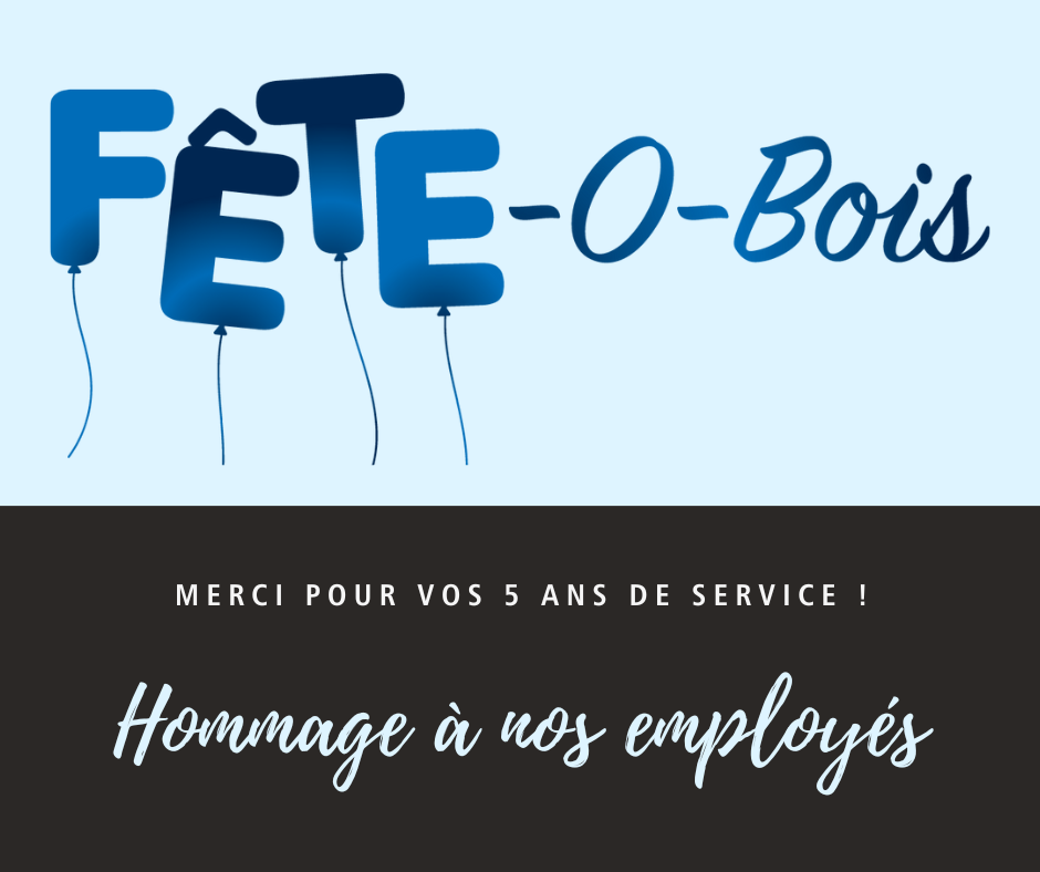 Hommage à nos employés ayant 5 ans de service au 30 juin 2021