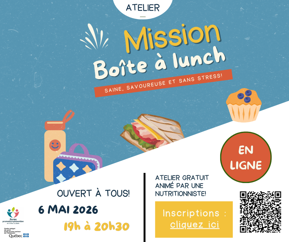 Atelier gratuit en ligne : des idées simples pour des boîtes à lunch équilibrées