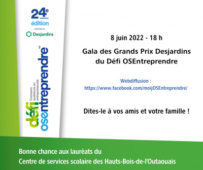 Gala des Grands Prix Desjardins du Défi OSEntreprendre