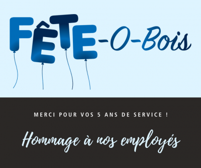 Hommage à nos employés ayant 5 ans de service au 30 juin 2021